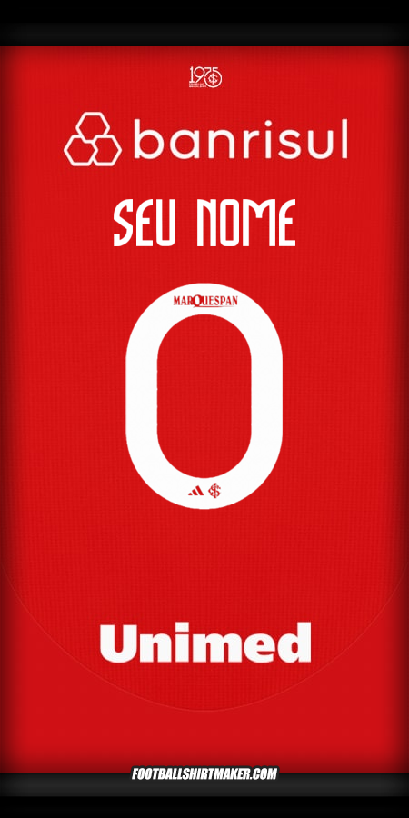 Camisa Internacional 2025 -  seu nome - 0