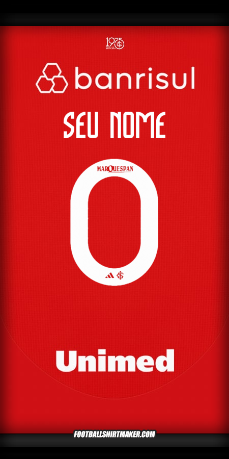 Camisa Internacional 2025 -  seu nome - 0