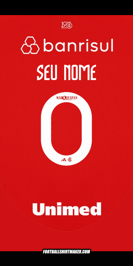 Camisa Internacional 2025 -  seu nome - 0