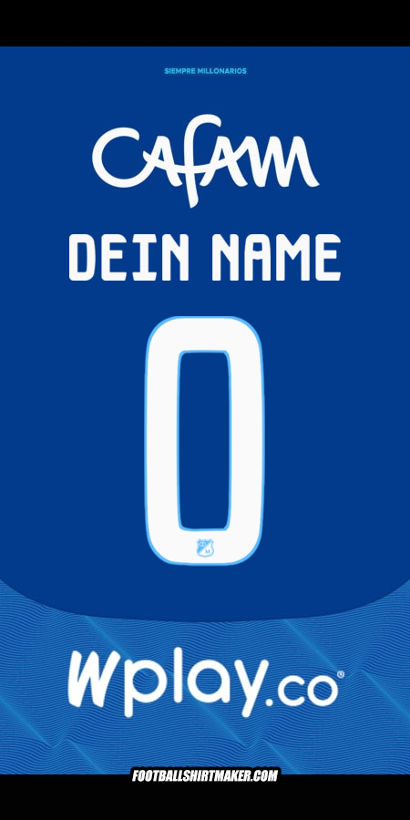 Trikot Millonarios FC 2025 -  dein name - 0
