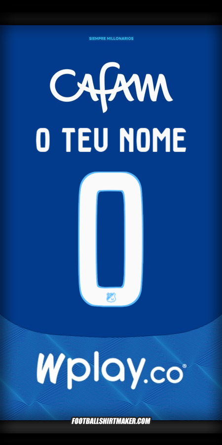 Camisola Millonarios FC 2025 -  o teu nome - 0
