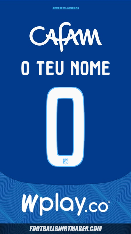 Camisola Millonarios FC 2025 -  o teu nome - 0
