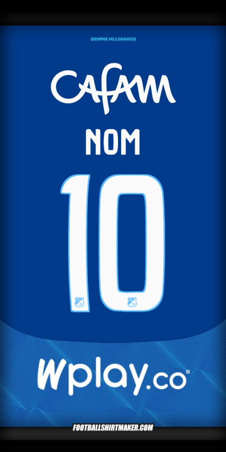 Maillot Millonarios FC 2025 -  nom - 10