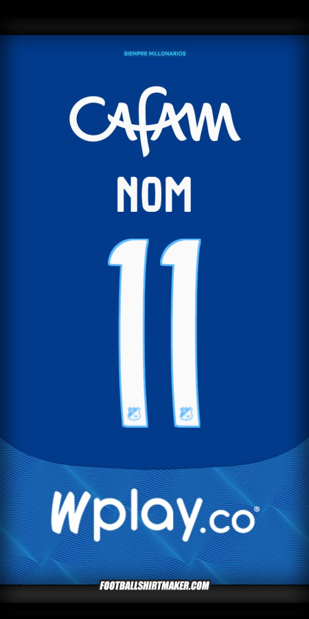Maillot Millonarios FC 2025 -  nom - 11