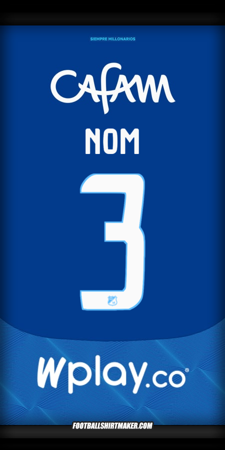 Maillot Millonarios FC 2025 -  nom - 3
