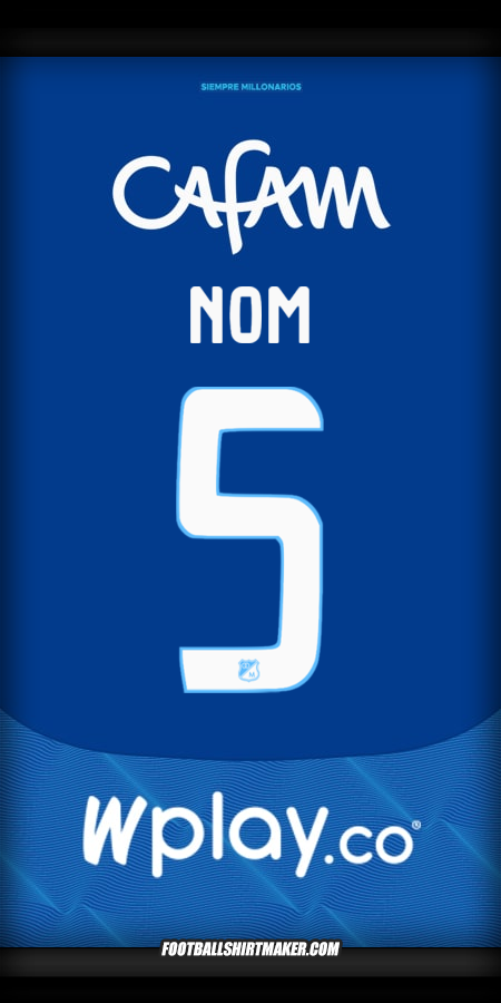 Maillot Millonarios FC 2025 -  nom - 5