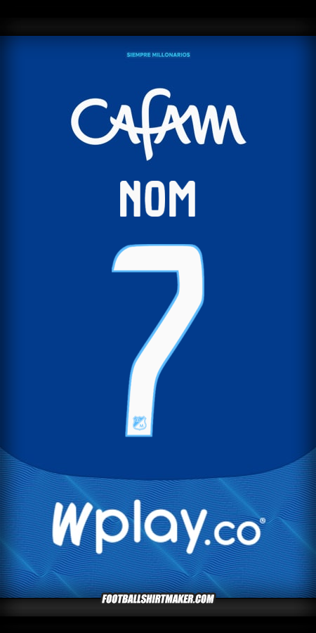Maillot Millonarios FC 2025 -  nom - 7