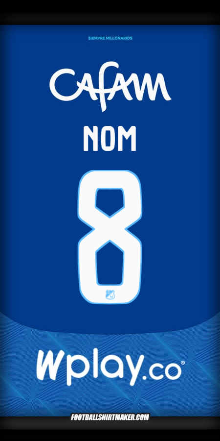 Maillot Millonarios FC 2025 -  nom - 8
