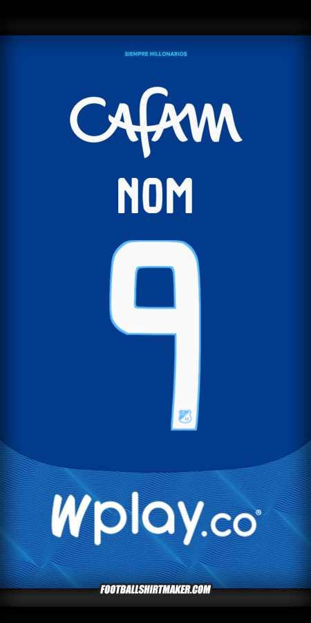 Maillot Millonarios FC 2025 -  nom - 9