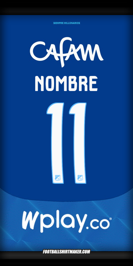Jersey Millonarios FC 2025 -  nombre - 11