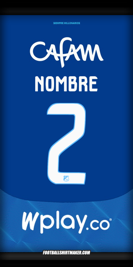 Camiseta Millonarios FC 2025 -  nombre - 2