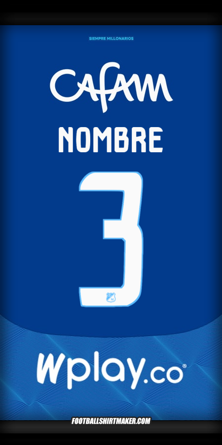 Jersey Millonarios FC 2025 -  nombre - 3