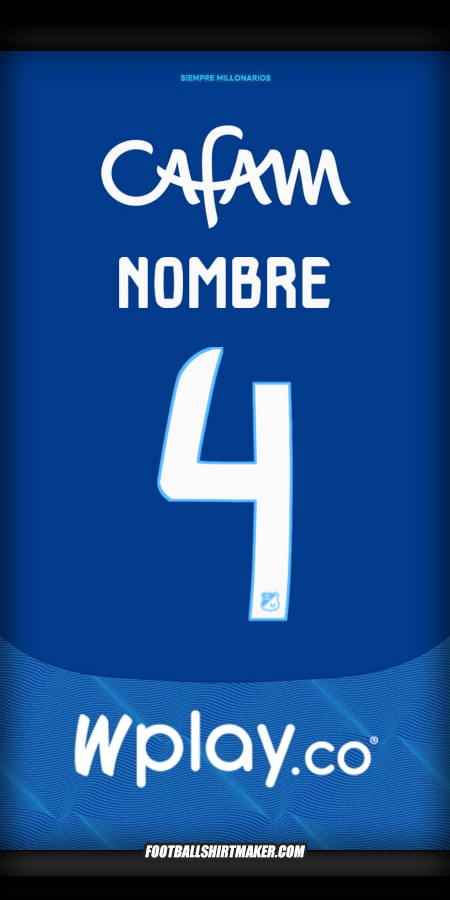 Jersey Millonarios FC 2025 -  nombre - 4