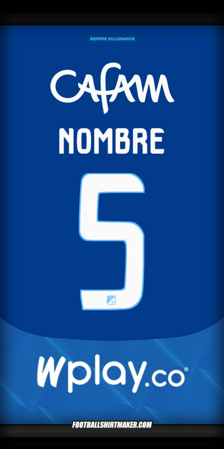 Camiseta Millonarios FC 2025 -  nombre - 5