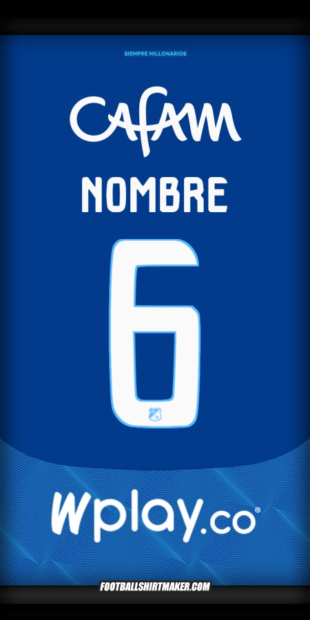 Jersey Millonarios FC 2025 -  nombre - 6