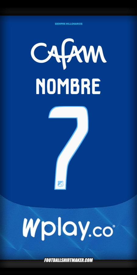 Camiseta Millonarios FC 2025 -  nombre - 7