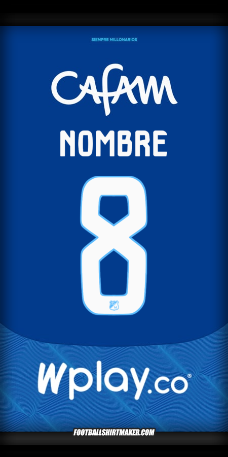 Camiseta Millonarios FC 2025 -  nombre - 8