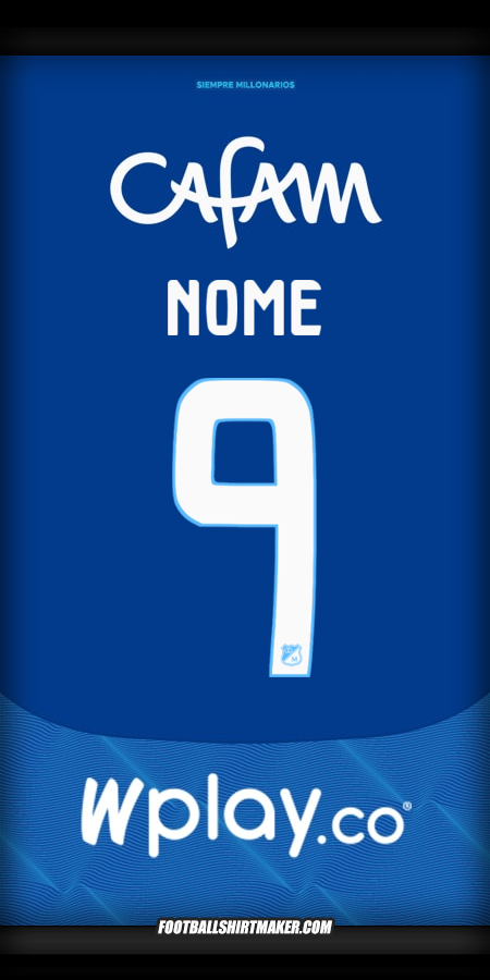 Camisa Millonarios FC 2025 -  nome - 9