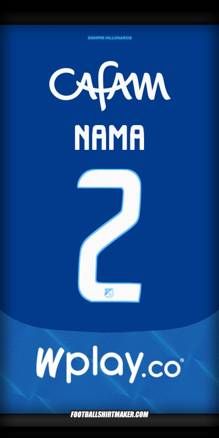 Jersey Millonarios FC 2025 -  nama - 2