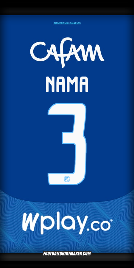 Jersey Millonarios FC 2025 -  nama - 3