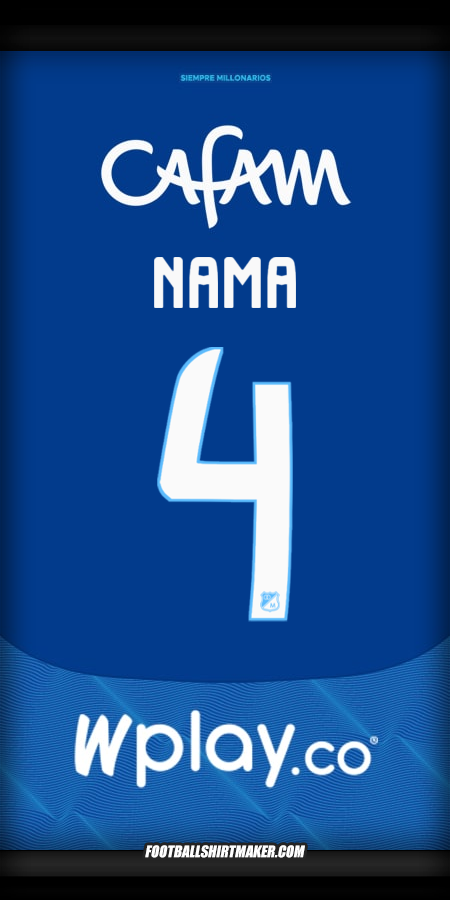 Jersey Millonarios FC 2025 -  nama - 4