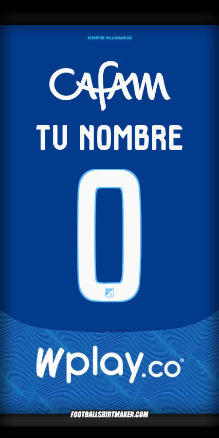 Camiseta Millonarios FC 2025 -  tu nombre - 0