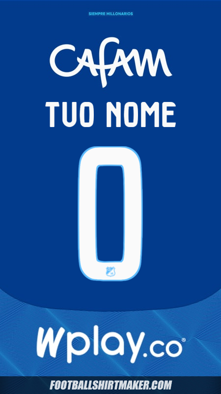 Maglia Millonarios FC 2025 -  tuo nome - 0
