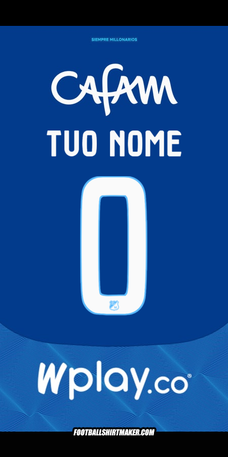 Maglia Millonarios FC 2025 -  tuo nome - 0