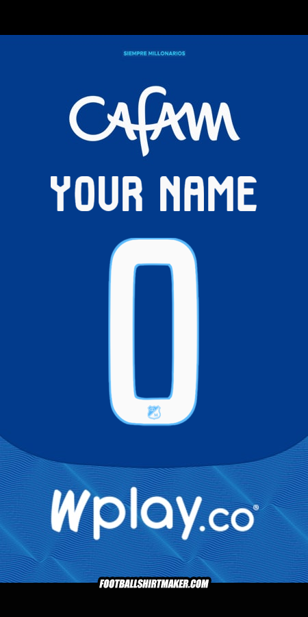 Shirt Millonarios FC 2025 -  your name - 0