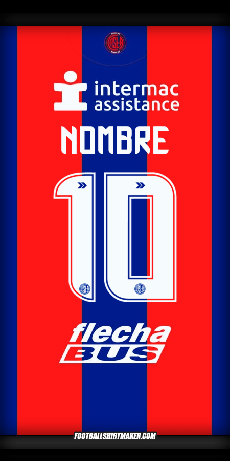 Jersey San Lorenzo 2025 -  nombre - 10