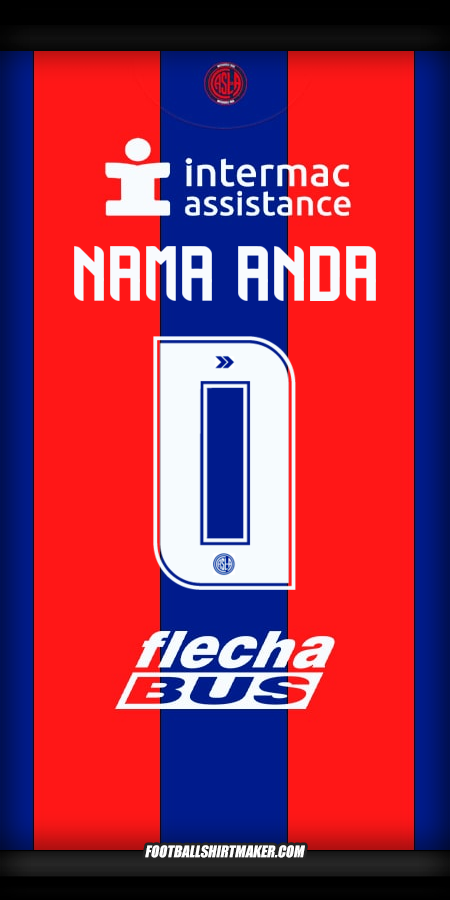 Jersey San Lorenzo 2025 -  nama anda - 0