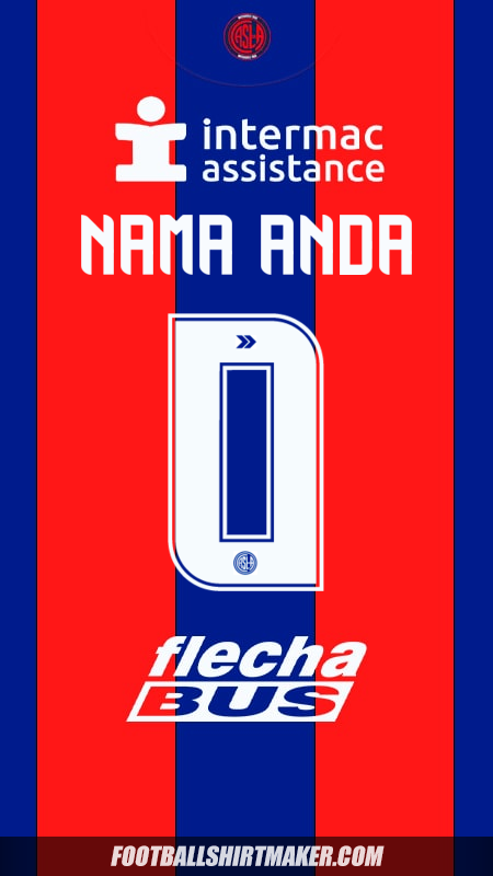 Jersey San Lorenzo 2025 -  nama anda - 0