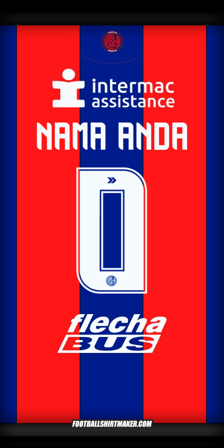 Jersey San Lorenzo 2025 -  nama anda - 0