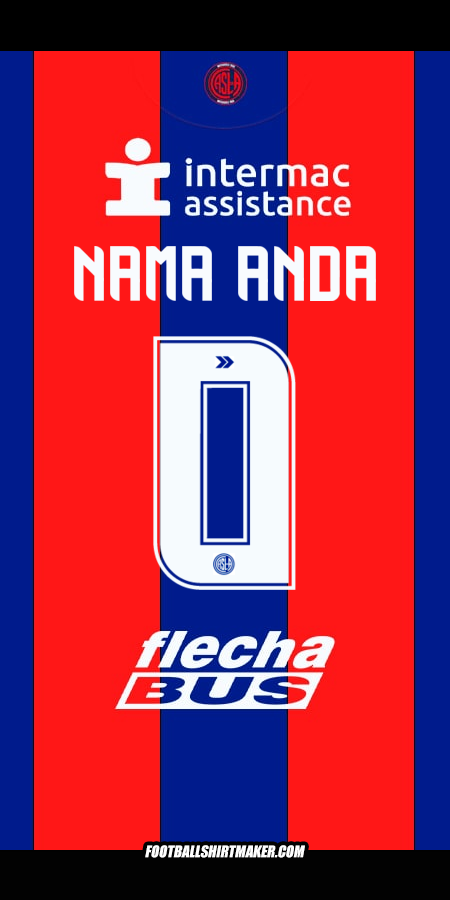 Jersey San Lorenzo 2025 -  nama anda - 0