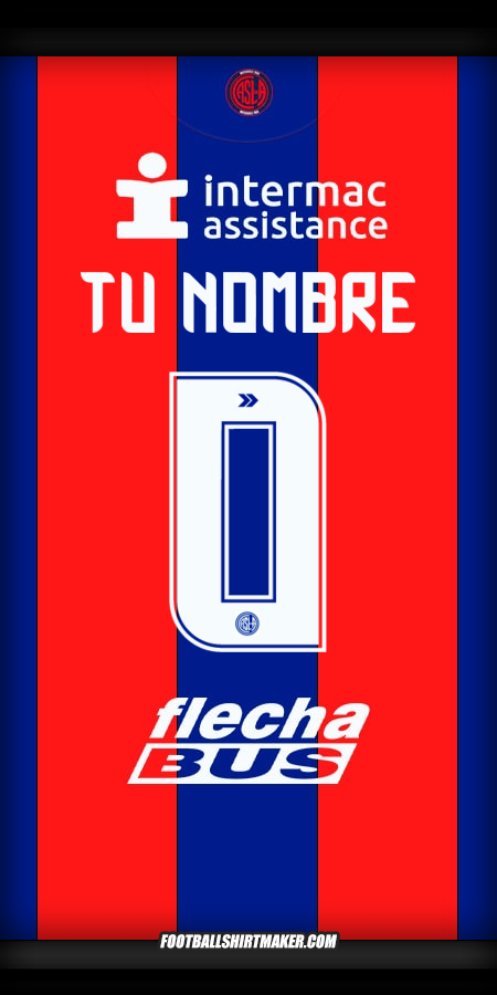 Jersey San Lorenzo 2025 -  tu nombre - 0