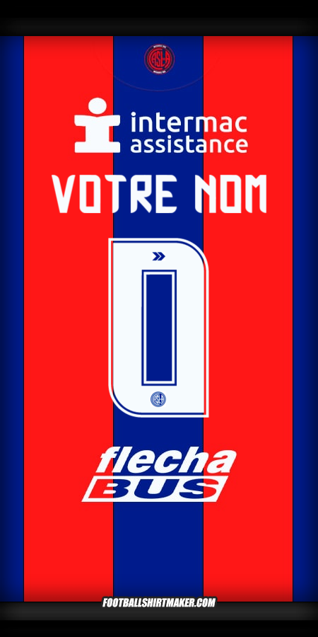 Maillot San Lorenzo 2025 -  votre nom - 0
