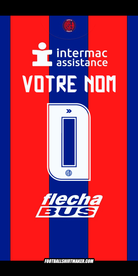 Maillot San Lorenzo 2025 -  votre nom - 0