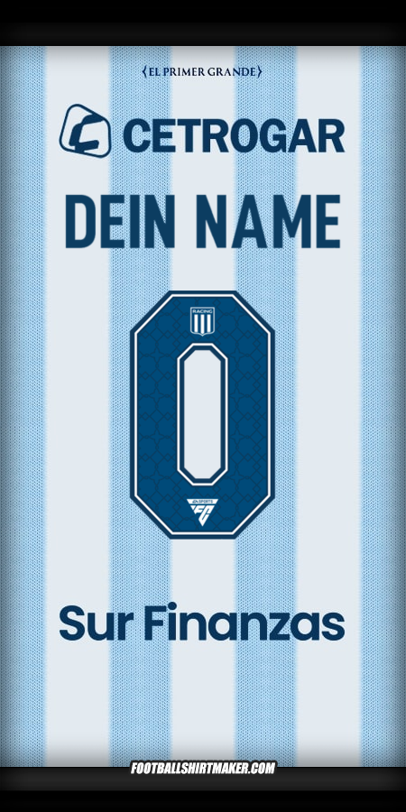 Trikot Racing Club 2025 -  dein name - 0