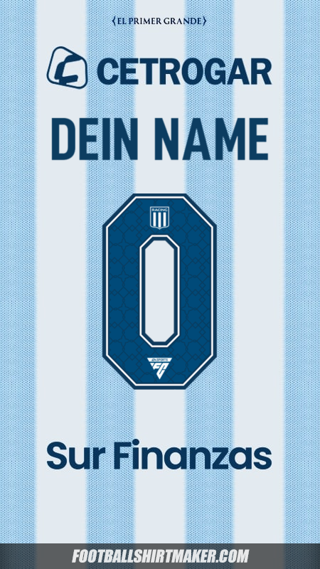 Trikot Racing Club 2025 -  dein name - 0