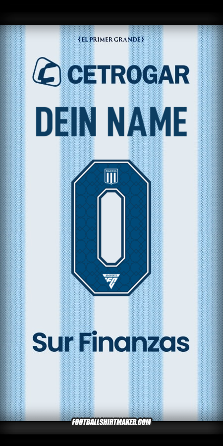 Trikot Racing Club 2025 -  dein name - 0