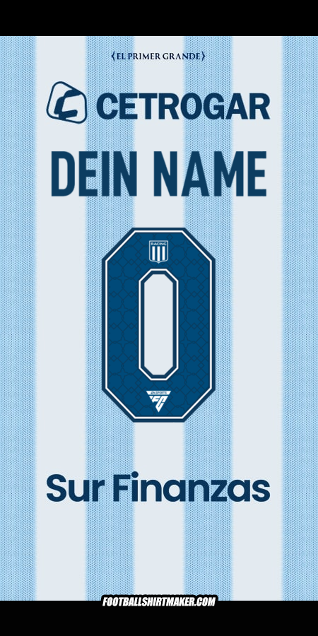Trikot Racing Club 2025 -  dein name - 0