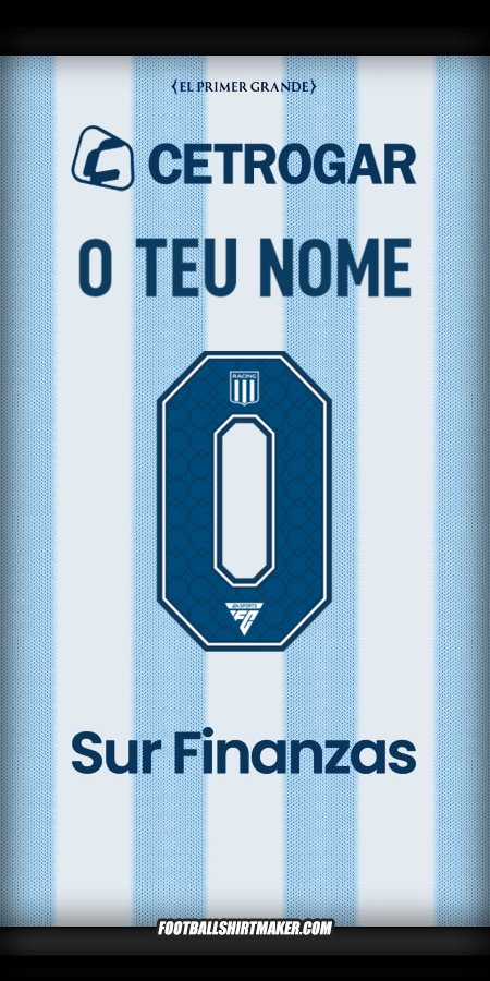 Camisola Racing Club 2025 -  o teu nome - 0