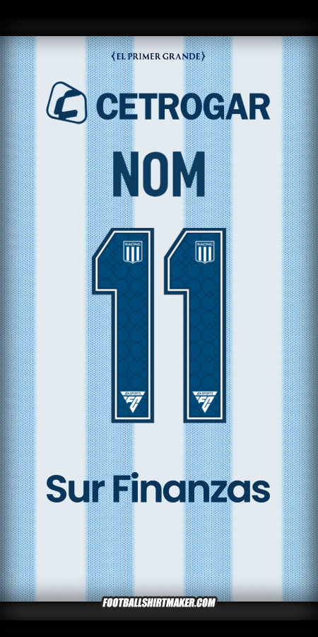 Maillot Racing Club 2025 -  nom - 11