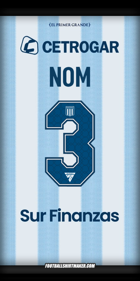 Maillot Racing Club 2025 -  nom - 3
