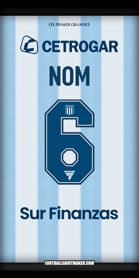 Maillot Racing Club 2025 -  nom - 6