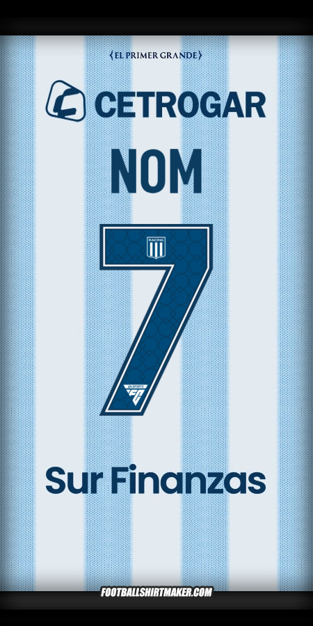 Maillot Racing Club 2025 -  nom - 7