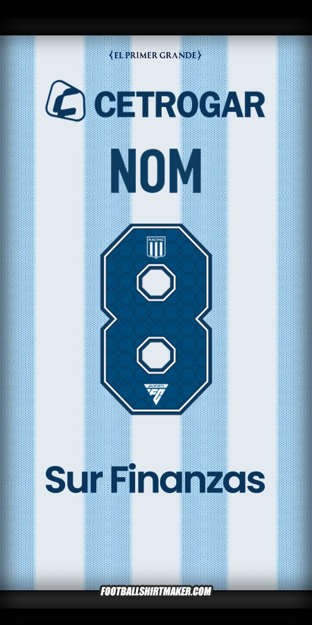 Maillot Racing Club 2025 -  nom - 8