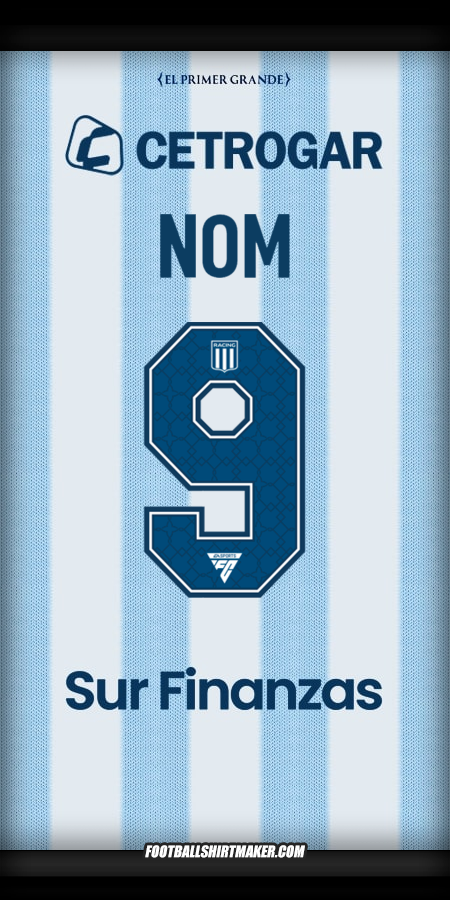 Maillot Racing Club 2025 -  nom - 9