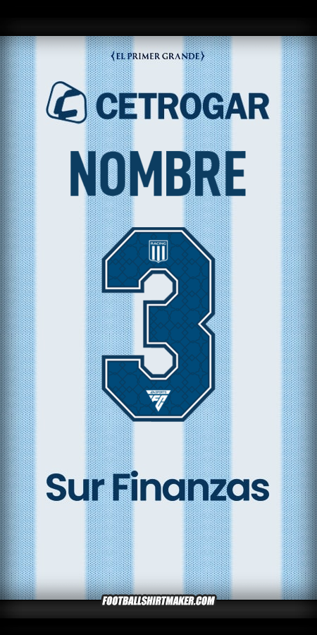 Jersey Racing Club 2025 -  nombre - 3