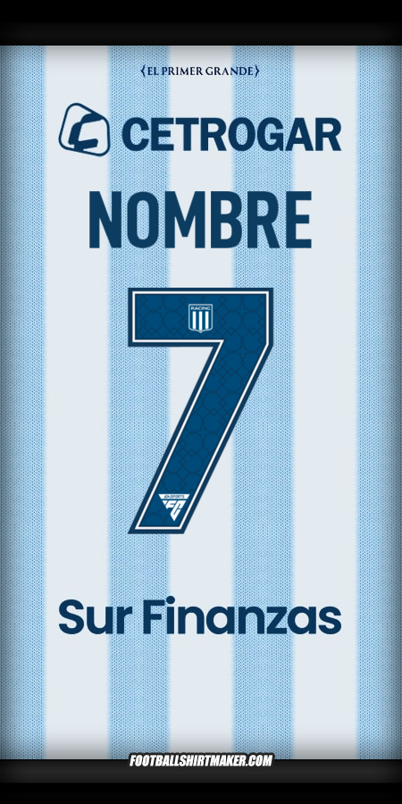 Jersey Racing Club 2025 -  nombre - 7